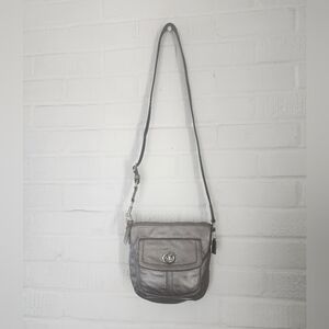 Coach Metallic Silver Crossbody
